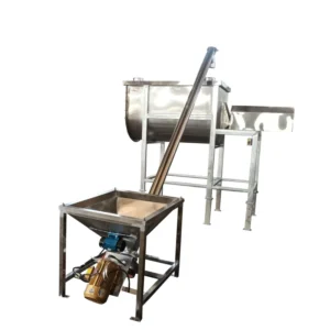 High Speed U Type Ribbon Blender Heating Cooling Jacket Option for Plastic Masterbatch PVC Compounding