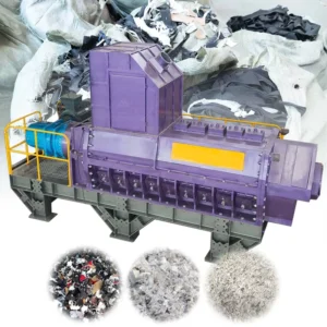 High Torque Waste Fabric Soft Material Waste Plastic Film Spiral Crusher Carpet Scrap Rope Waste Clothing Rags Spiral Shredder