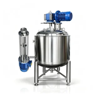 High Viscosity Paste Emulsifying Mixer with Ribbon Blender Homogenizer Disperser Heating Jacketed Mixing Tank