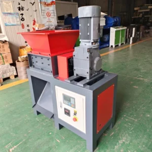 Home Use Double Shaft Shredder Machine Pump Steel Heat Treated Crusher Knives for Plastic Metal Tire High Capacity 300-500kg/h