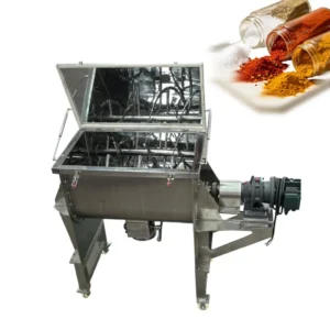 Horizontal Ribbon Blender Mixer Mushroom Substrate Fertilizer Mixing Machine