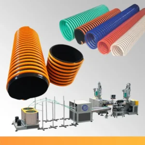 Hot Selling Soft PVC Spiral Flat Type Customized Layers Reinforce Hose Dual Extruder Automatic PE Pump Bearing PLC Extruders