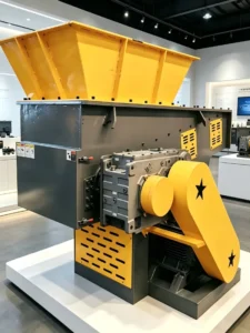 Hydraulic Single Shaft Shredder for Plastic Injection Scrap Waste Cable Fruit Tree Branches Paper Tube Plastic Reprocessing Line