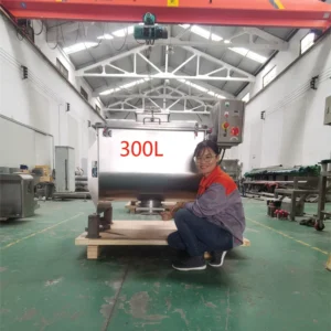 Industrial 300L 420L Horizontal Double Ribbon Blender Powder Mixer Food Mixer Stainless Steel Mixing Machine Motor PLC Control