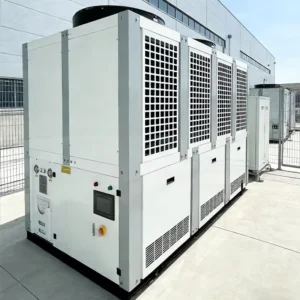 Industrial Air Cooled Screw Water Chiller 78kW 530kW Semi Closed Type for Plastic Molding Chemical Cooling