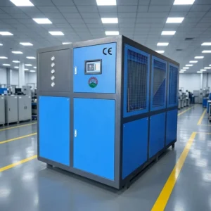 Industrial Air Cooled Water Chiller Pump Motor Engine for Plastic Injection Molding Machine Cooling R-410A Refrigerant 380V 3P