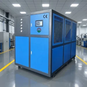 Industrial Air Cooled Water Chiller with Engine Motor and Pump for Plastic Industry 380V 1 Year Warranty