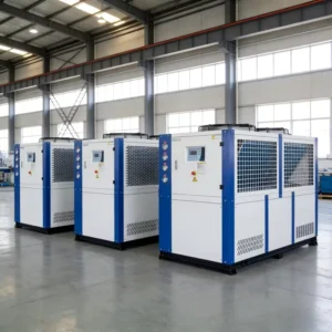 Industrial Automatic Eco Friendly Air Cooled Water Chiller with Motor & Pump for Plastic Injection Process Cooling 5HP to 40HP