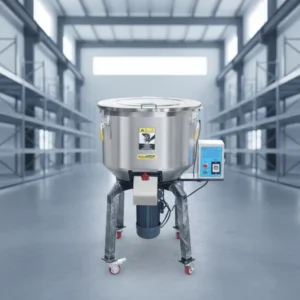 Industrial Automatic Stainless Steel PP Powder Color Mixer Batch Granule Blender with Decelerating Dry Mixing Molding Storage