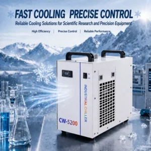 Industrial CW5200 Water Chiller High Efficiency Cooling Machine With Built in Water Tank & Circulation Pump