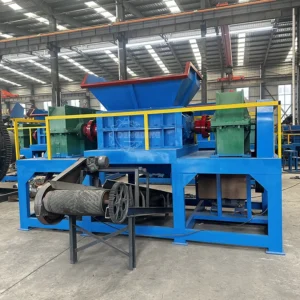 Industrial Double Shaft Plastic Rubber Shredder Crusher Machine Recycling Tires Pipes Films Bottles Scrap Aluminum Circuit Board
