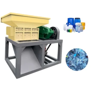 Industrial Double Shaft Plastic Shredder 220V 380V Waste PET Crusher Car Tires Metal Plastic Recycling Machine Automatic