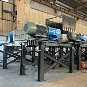 Industrial Double Shaft Shredder Machine for Solid Waste and HDPE Plastic Barrel Bottle Recycling
