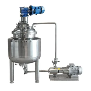 Industrial Emulsifying Tank Mayonnaise Making Machine Food Processing Mixing Tank with High Shear Mixer Homogenizer