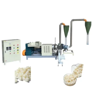 Industrial Low Temp Plastic Pellet Making Machine Vertical Extrusion Film Edge Recycling Granulator