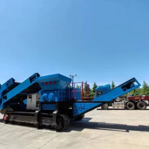 Industrial Mobile Waste Plastic and Metal Shredder Mobile Rock Crusher Industrial Scrap Shredder