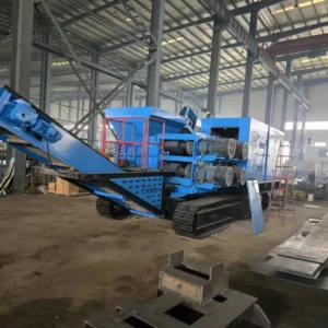 Industrial Mobile Waste Plastic and Metal Shredder Mobile Rock Crusher Industrial Scrap Shredder