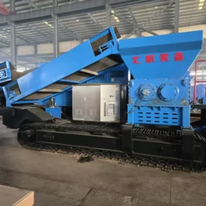 Industrial Mobile Waste Plastic and Metal Shredder Mobile Rock Crusher Industrial Scrap Shredder