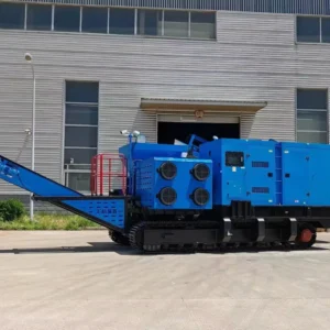 Industrial Mobile Waste Plastic and Metal Shredder Mobile Rock Crusher Industrial Scrap Shredder