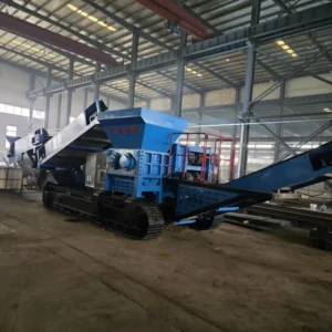 Industrial Mobile Waste Plastic and Metal Shredder Mobile Rock Crusher Industrial Scrap Shredder