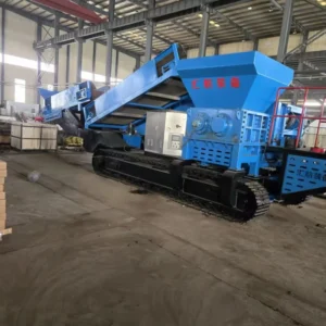 Industrial Mobile Waste Plastic and Metal Shredder Mobile Rock Crusher Industrial Scrap Shredder