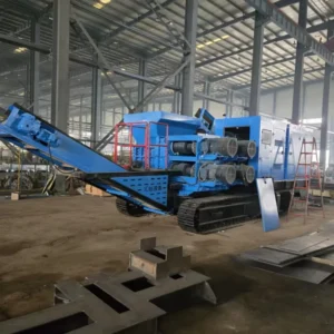 Industrial Mobile Waste Plastic and Metal Shredder Mobile Rock Crusher Industrial Scrap Shredder