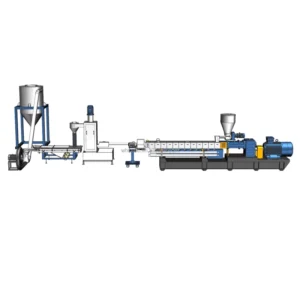 Industrial Multi Capacities Parallel Twin Screw Extruder PLC Touch Screen Control for Pelletizer Line HDPE PVC EVA PC LLDPE PA