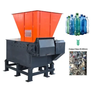 Industrial PE PP HDPE PC Lump Pipe Film Bags Bottles Drum Paper Waste Reusing Plastic Recycling Crusher Single Shaft Shredder