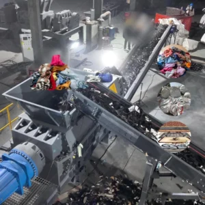 Industrial Plastic Film LDPE Textile and Fabric Scrap Cloth Waste Spiral Shredder Machine for Ton Bags