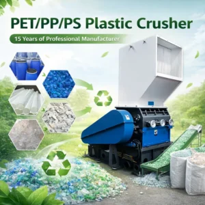 Industrial Plastic Scrap Grinder Machine Waste Fruit Box Plastic Dish Crushing Recycling Solution Sivite Machinery
