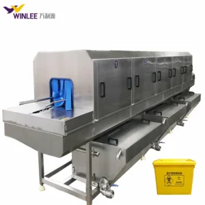 Industrial Recycling Bin Washing Machine Tunnel Washer for Medical Waste Container