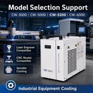 Industrial Refrigerated Cooling System Commercial Portable Water Chiller Machine CW5200 1HP Mini Air Cooled Laser Water Chiller