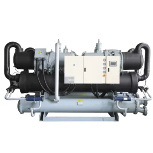 Industrial Screw Water Chiller Food Grade Cooling System Water Cooled Chiller Unit for Beverage Processing Line Production