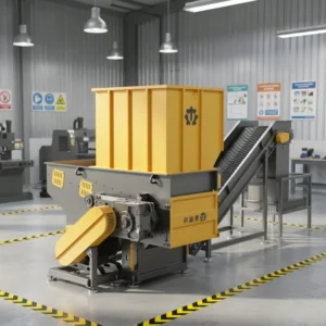 Industrial Single Shaft Shredder for Woven Bags Film Jumbo Bags Paper Wood ABS PC Pipes Nylon Plastic Waste Material