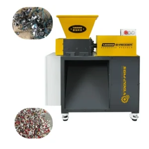 Industrial Twin Two Double Shaft Shredder Machine Wood Biomass Textile Glass Recycling Crushing Crushers Scrap Metal