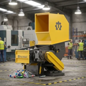 Industrial Waste Plastic Single Shaft Shredder for Efficient Size Reduction of Used Woven Fabrics Film Plastic Pipes Rubber