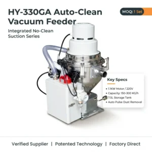 Integrated No Clean Vacuum Auto Loader HY 330GA Automatic Pulse Dust Removal Plastic Suction Machine