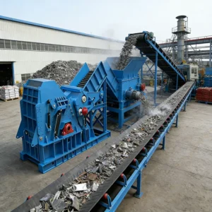 Iron & Aluminum Scrap Metal Shredder Hammer Crusher with Motor & Gear High Capacity 2 5t h CE Certified