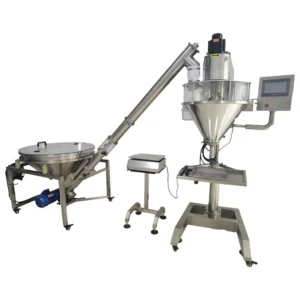 JIANFENG Factory Price Semi Auto Powder Filling Machine with Weighing Auger Filler for Spice Milk Powder with Feeder