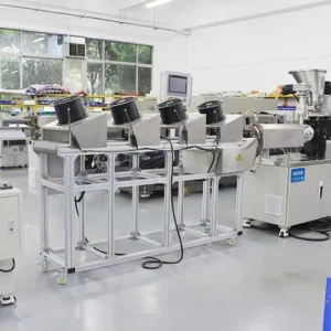 Lab Three Screw Triple Screw Pelletizer Plastic Extruder Clamshell Small Mini Scale Plastic Pelletizer Machine