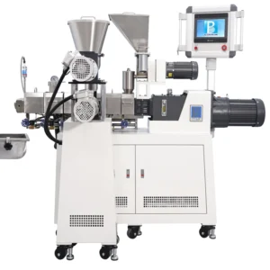 Lab Twin Screw Extruder 40:1 L/D Side Feeding for Bioplastic Compounding Pelletizing