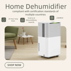 Large Capacity ABS Plastic Dehumidifier Electronic Control Automatic Defrost Moisture Removal for Household Office Use
