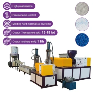 Large HDPE LDPE PP PE Plastic Pelletizer Equipment Air Cooled Recycling Pelletizer Machine Industrial Film Granulator