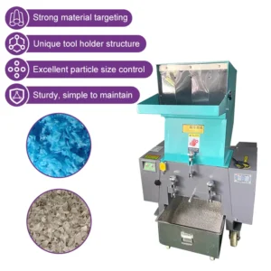 Low Noise Movable Household Waste Plastic Shredder Machine for Crushing Plastic Can Film Pipe Plastic Crusher