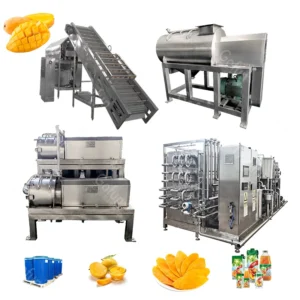 Mango Puree & Mango Chunk Processing Line Auto Washing Sorting Peeling Pitting Milling & Drying Customizable Capacity