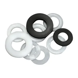 Meaogate Custom Seal Rubber Flat Washer Black and White Silicone Rubber ROHS Certified Custom Shape Logo