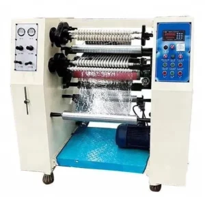 Mini 500mm Adhesive BOPP Packaging Tape Jumbo Roll Slitting Rewinding Equipment OPP Duct Tape Log Roll Slitter Rewinder Machine