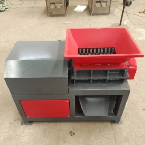 Mini Double Shaft Automatic High Efficiency Plastic Shredder Machine with Motor Bearing for Hard Plastic 300-500kg/h Capacity