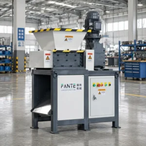 Mini Double Shaft Shredder Machine Plastic Film Woven Bag Fabric Waste Recycling Crusher