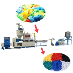Mini Plastic Recycling Granulated Pellet Machine HDPE LDPE Recycling Machine 3 in 1 Plastic Film Pelletizing Machine